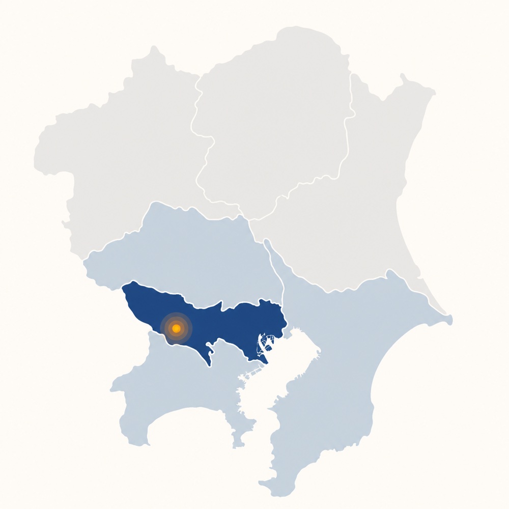 対応エリアマップ（東京都を中心に近郊対応）